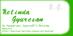 melinda gyurcsan business card